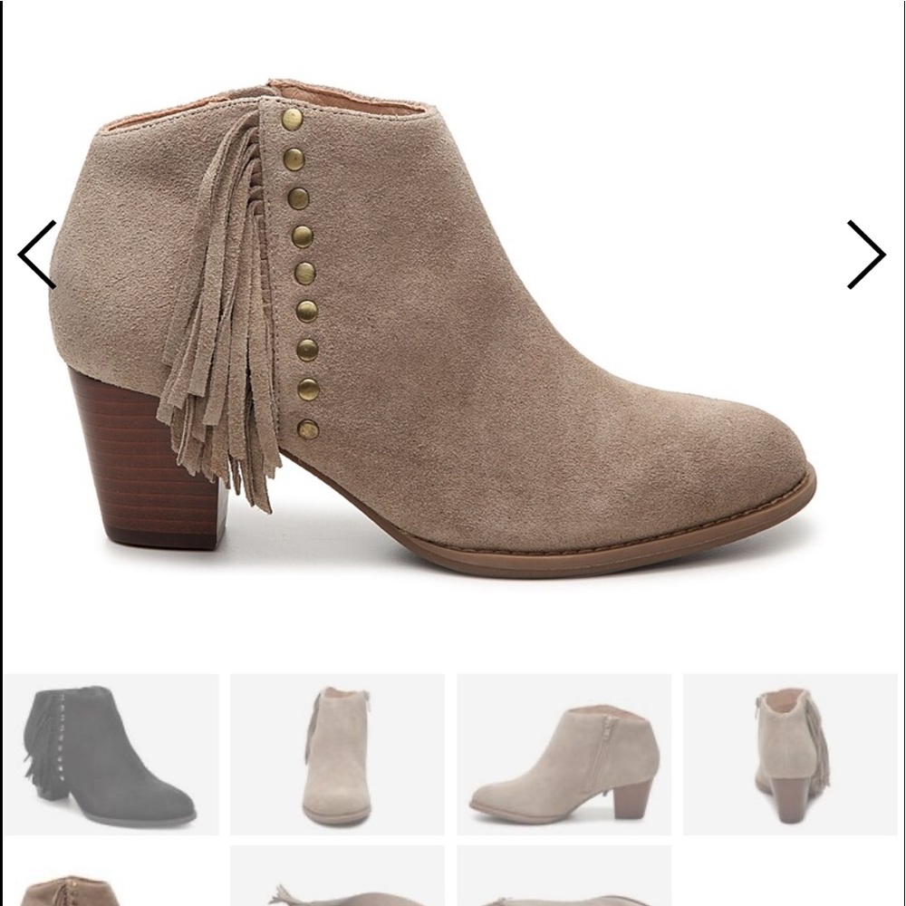 Vionic Faros Fringe Suede Bootie / Ankle Boot